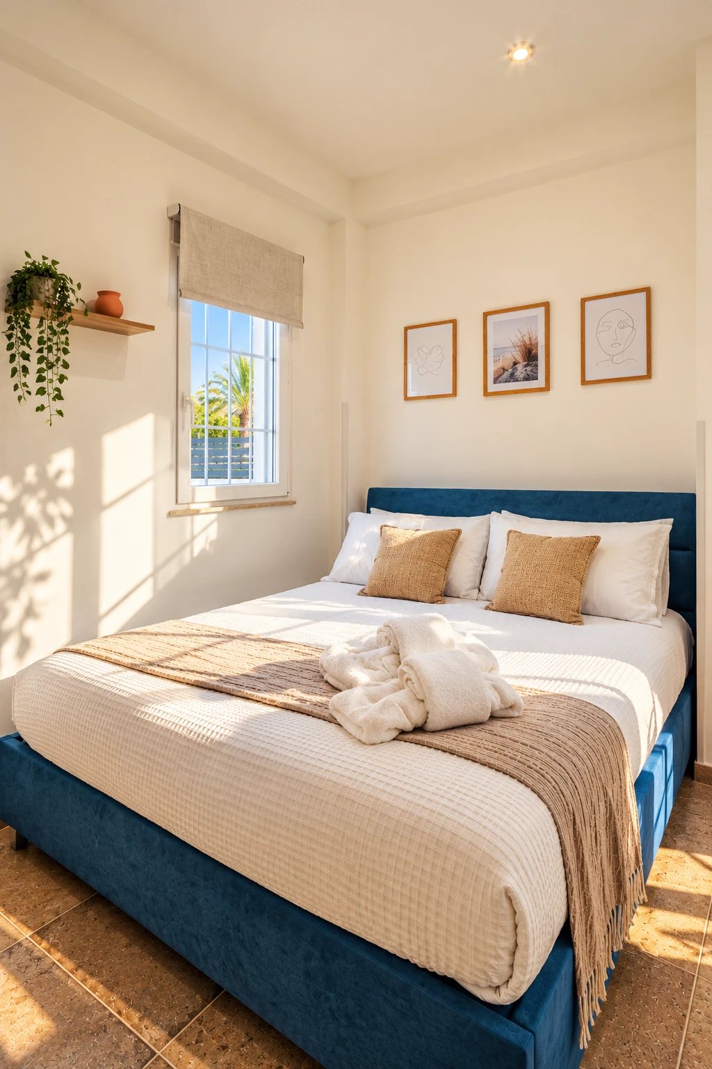 Double bedroom with window at Rifugio sul Mare